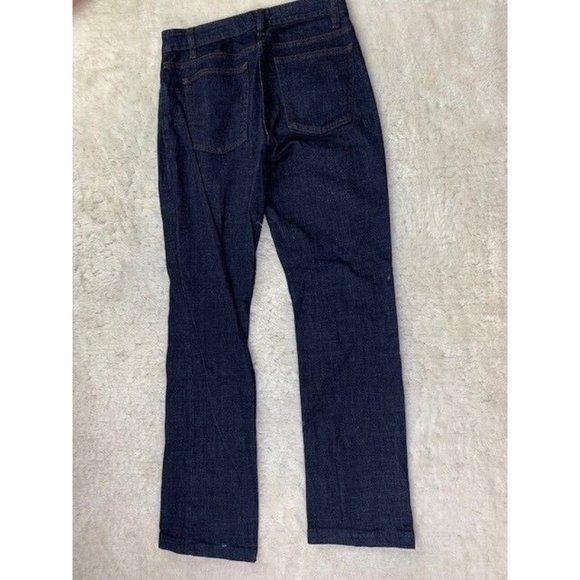 Eileen Fisher Size 2 Womens Jeans Mid Rise Stretch Dark Wash Straight - Picture 3 of 4